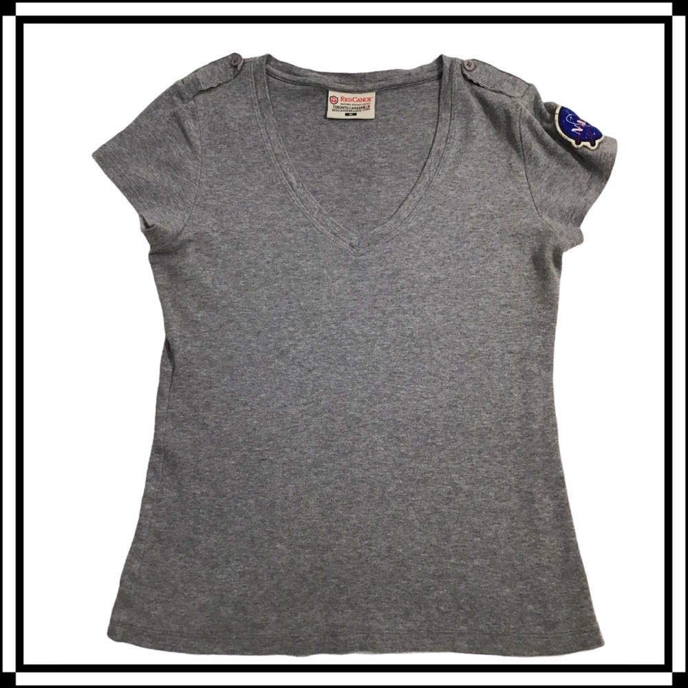 Red Canoe NASA Ladies V-Neck T-Shirt - M